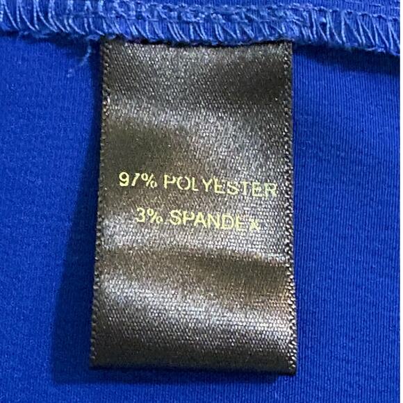 House of Harlow 1960 Blue Satin Long Sleeve V-Neck Wrap Mini Dress Size M - Picture 6 of 8